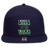 Recycling Garbage Truck Trash Collector Recycle Earth Day 7 Panel Mesh Trucker Snapback Hat