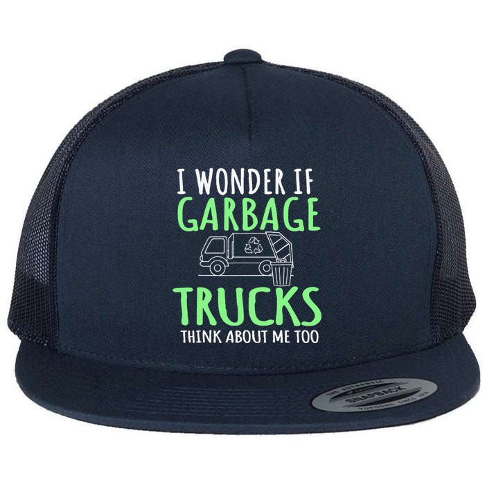 Recycling Garbage Truck Trash Collector Recycle Earth Day Flat Bill Trucker Hat