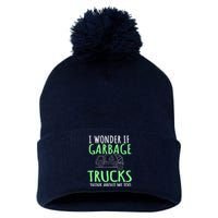 Recycling Garbage Truck Trash Collector Recycle Earth Day Pom Pom 12in Knit Beanie