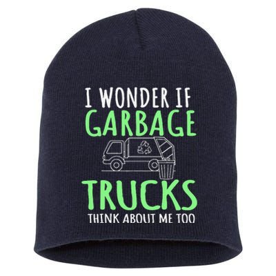 Recycling Garbage Truck Trash Collector Recycle Earth Day Short Acrylic Beanie