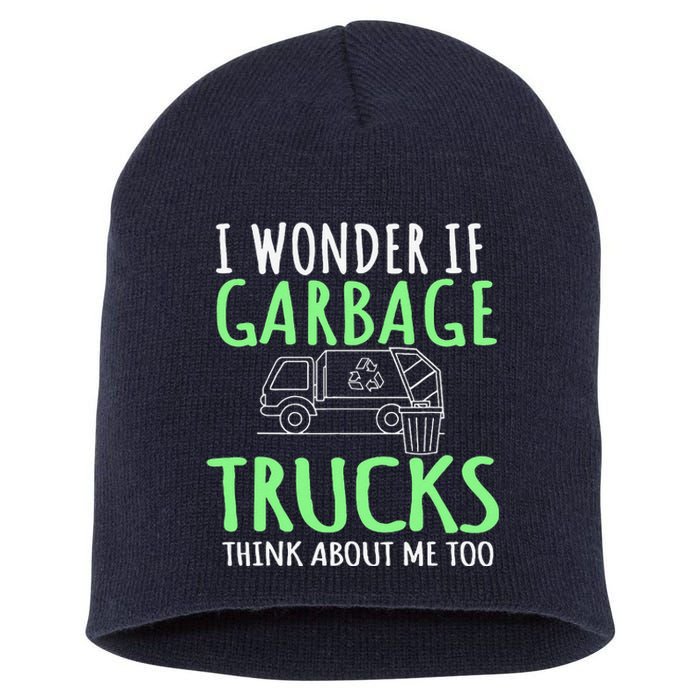 Recycling Garbage Truck Trash Collector Recycle Earth Day Short Acrylic Beanie