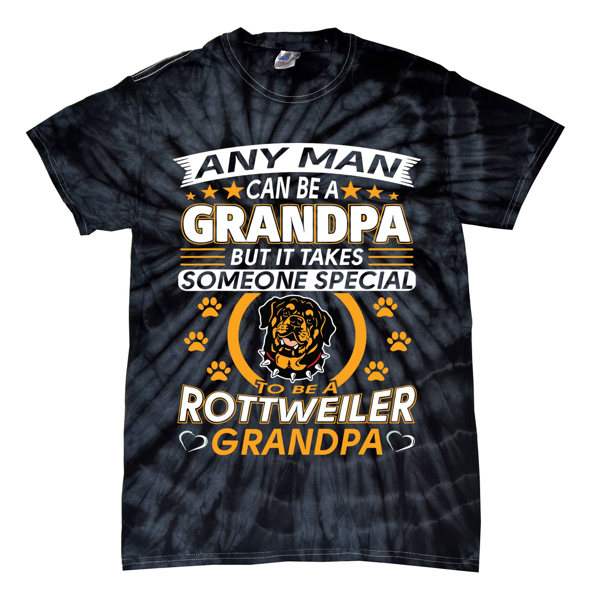 Rottweiler Grandpa T Best Gift For Grandparents Day Tie-Dye T-Shirt
