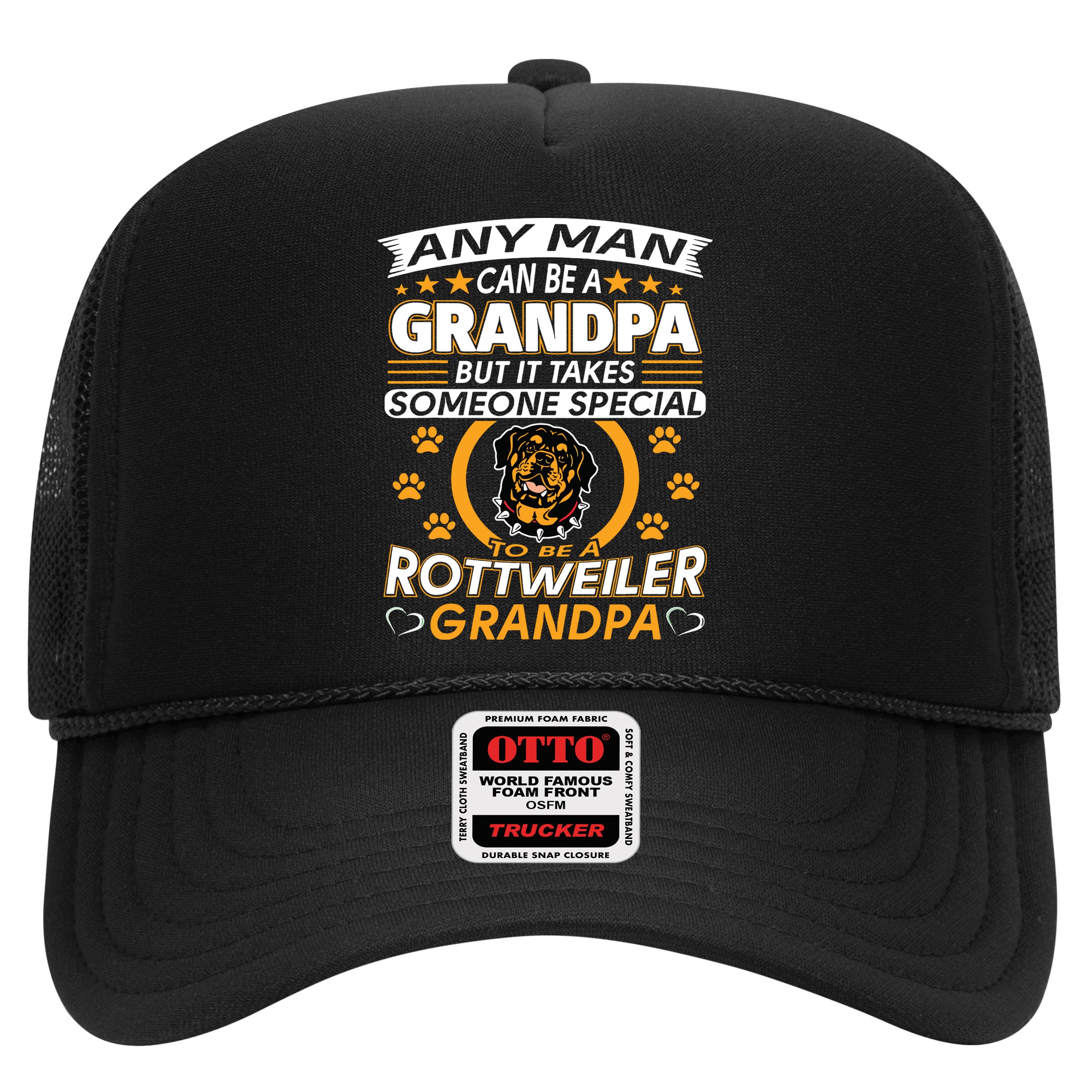Rottweiler Grandpa T Best Gift For Grandparents Day Trucker Hat