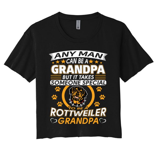 Rottweiler Grandpa T Best Gift For Grandparents Day Crop Top
