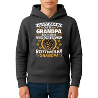 Rottweiler Grandpa T Best Gift For Grandparents Day Kids Hoodie