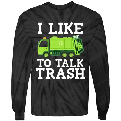 Recycling Garbage Truck Trash Collector Recycle Earth Day  Tie-Dye Long Sleeve Shirt