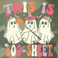 Retro Groovy This Is Some Boo Sheet Halloween Ghost Funny Legacy Tie Dye Trucker Hat