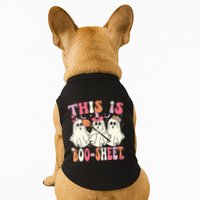 Retro Groovy This Is Some Boo Sheet Halloween Ghost Funny Doggie Tank