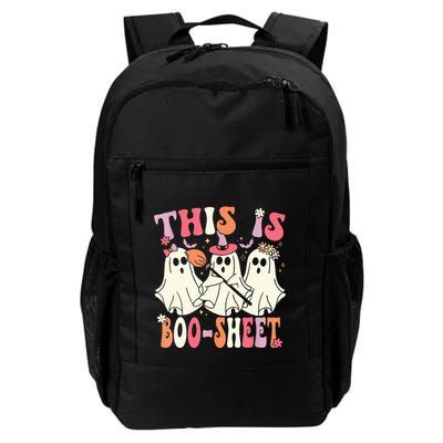 Retro Groovy This Is Some Boo Sheet Halloween Ghost Funny Backpack