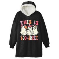 Retro Groovy This Is Some Boo Sheet Halloween Ghost Funny Hooded Wearable Blanket