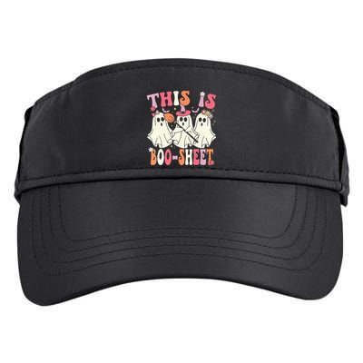 Retro Groovy This Is Some Boo Sheet Halloween Ghost Funny Adult Drive Performance Visor