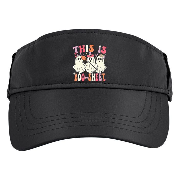 Retro Groovy This Is Some Boo Sheet Halloween Ghost Funny Adult Drive Performance Visor