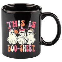 Retro Groovy This Is Some Boo Sheet Halloween Ghost Funny 11oz C Handle Ceramic Mug