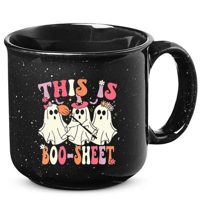 Retro Groovy This Is Some Boo Sheet Halloween Ghost Funny 15oz Campfire Ceramic Mug