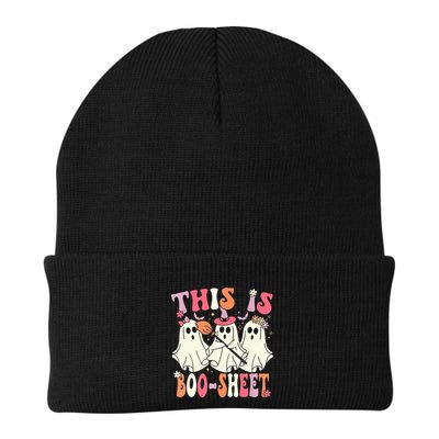 Retro Groovy This Is Some Boo Sheet Halloween Ghost Funny Beanie