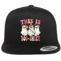 Retro Groovy This Is Some Boo Sheet Halloween Ghost Funny Flatbill Hat