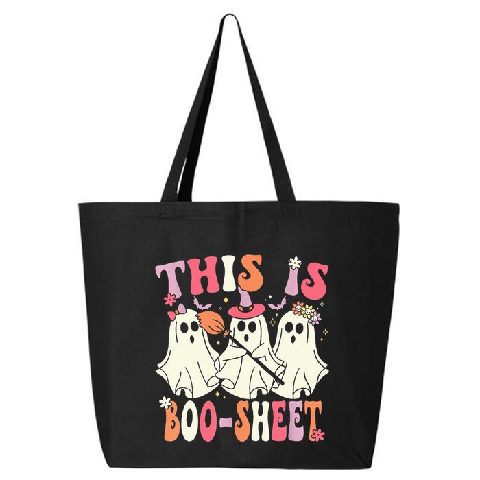 Retro Groovy This Is Some Boo Sheet Halloween Ghost Funny 25L Jumbo Tote