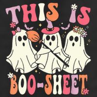 Retro Groovy This Is Some Boo Sheet Halloween Ghost Funny 25L Jumbo Tote