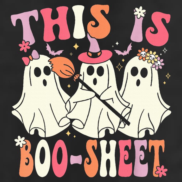 Retro Groovy This Is Some Boo Sheet Halloween Ghost Funny 25L Jumbo Tote