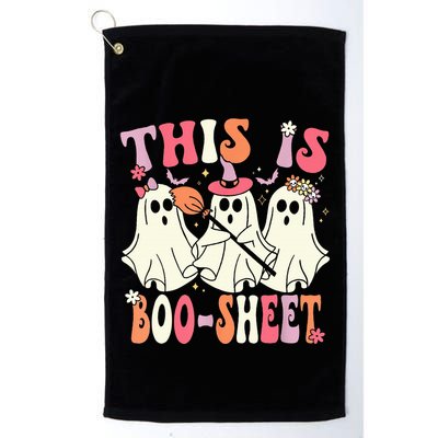 Retro Groovy This Is Some Boo Sheet Halloween Ghost Funny Golf Towel