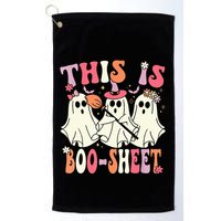 Retro Groovy This Is Some Boo Sheet Halloween Ghost Funny Golf Towel