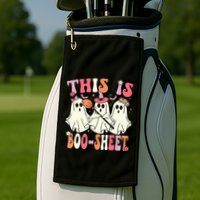 Retro Groovy This Is Some Boo Sheet Halloween Ghost Funny Golf Towel