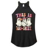 Retro Groovy This Is Some Boo Sheet Halloween Ghost Funny Women's Perfect Tri Rocker Tank