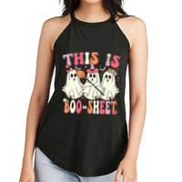 Retro Groovy This Is Some Boo Sheet Halloween Ghost Funny Women's Perfect Tri Rocker Tank