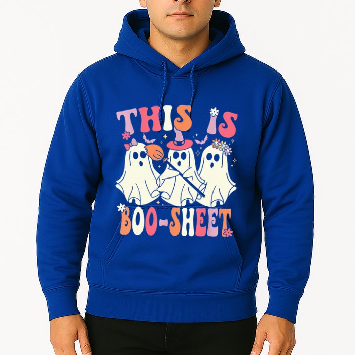 Retro Groovy This Is Some Boo Sheet Halloween Ghost Funny Hoodie