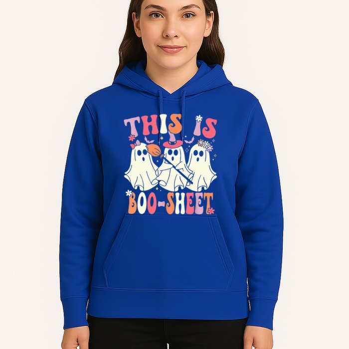 Retro Groovy This Is Some Boo Sheet Halloween Ghost Funny Hoodie