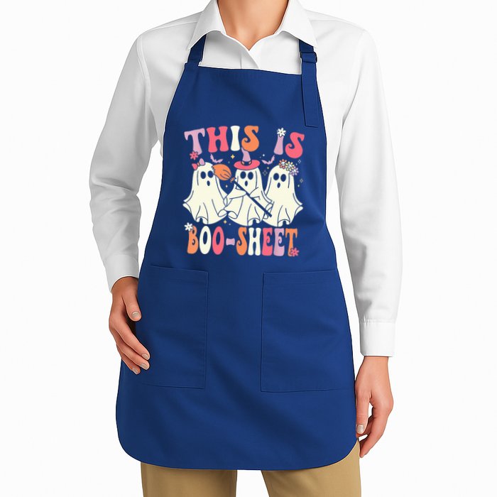 Retro Groovy This Is Some Boo Sheet Halloween Ghost Funny Apron