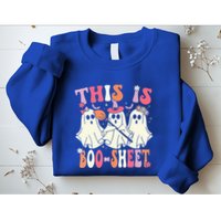 Retro Groovy This Is Some Boo Sheet Halloween Ghost Funny Sweatshirt