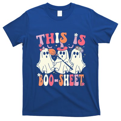 Retro Groovy This Is Some Boo Sheet Halloween Ghost Funny T-Shirt