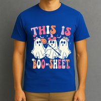 Retro Groovy This Is Some Boo Sheet Halloween Ghost Funny T-Shirt