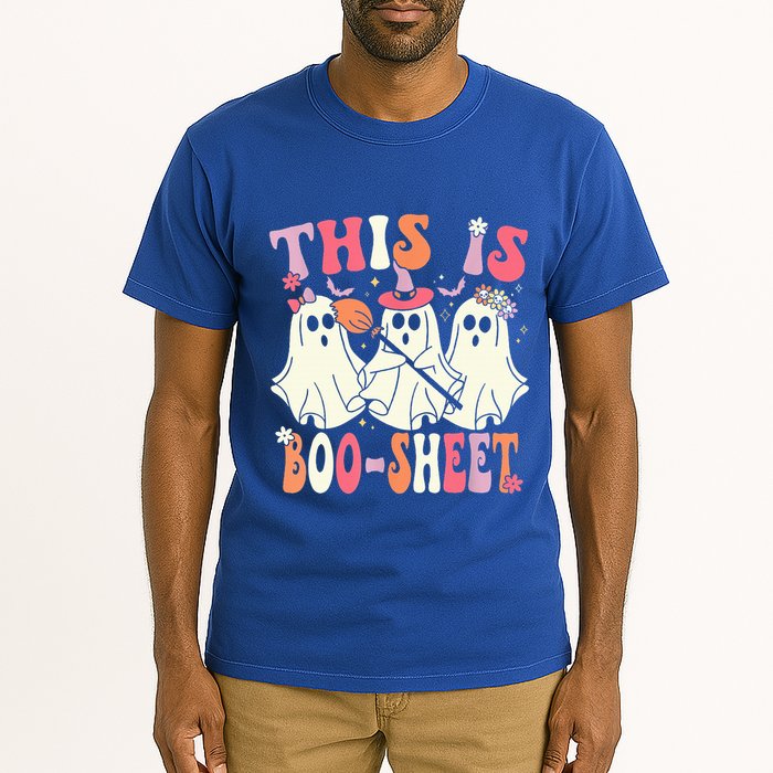 Retro Groovy This Is Some Boo Sheet Halloween Ghost Funny Tall T-Shirt