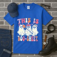 Retro Groovy This Is Some Boo Sheet Halloween Ghost Funny Tall T-Shirt