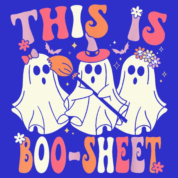 Retro Groovy This Is Some Boo Sheet Halloween Ghost Funny Button