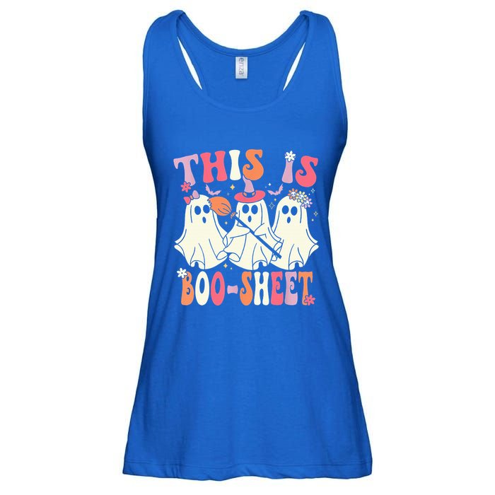 Retro Groovy This Is Some Boo Sheet Halloween Ghost Funny Ladies Essential Flowy Tank
