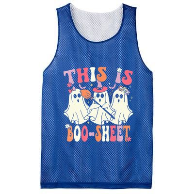 Retro Groovy This Is Some Boo Sheet Halloween Ghost Funny Mesh Reversible Basketball Jersey Tank
