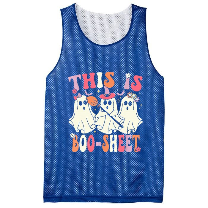 Retro Groovy This Is Some Boo Sheet Halloween Ghost Funny Mesh Reversible Basketball Jersey Tank