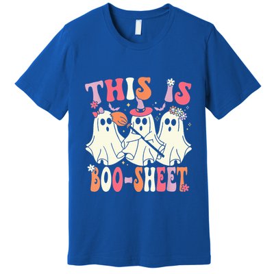 Retro Groovy This Is Some Boo Sheet Halloween Ghost Funny Premium T-Shirt