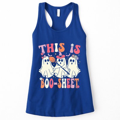 Retro Groovy This Is Some Boo Sheet Halloween Ghost Funny Womens Tank Top