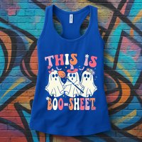Retro Groovy This Is Some Boo Sheet Halloween Ghost Funny Womens Tank Top