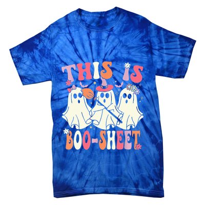 Retro Groovy This Is Some Boo Sheet Halloween Ghost Funny Tie-Dye T-Shirt