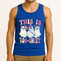 Retro Groovy This Is Some Boo Sheet Halloween Ghost Funny Tank Top