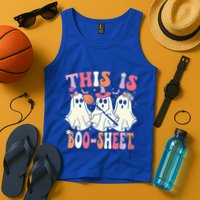 Retro Groovy This Is Some Boo Sheet Halloween Ghost Funny Tank Top