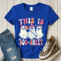 Retro Groovy This Is Some Boo Sheet Halloween Ghost Funny Womens T-Shirt