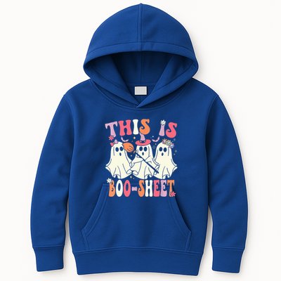 Retro Groovy This Is Some Boo Sheet Halloween Ghost Funny Kids Hoodie