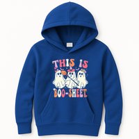 Retro Groovy This Is Some Boo Sheet Halloween Ghost Funny Kids Hoodie