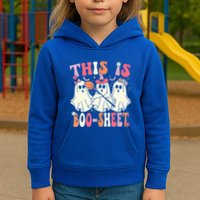 Retro Groovy This Is Some Boo Sheet Halloween Ghost Funny Kids Hoodie